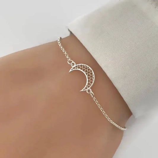 Cxwind Edelstahl Crescent Moon Armband Verstellbare Ketten Armbänder Islam Schmuck Für Frauen Männer Horn Charme Pulseras Mujer