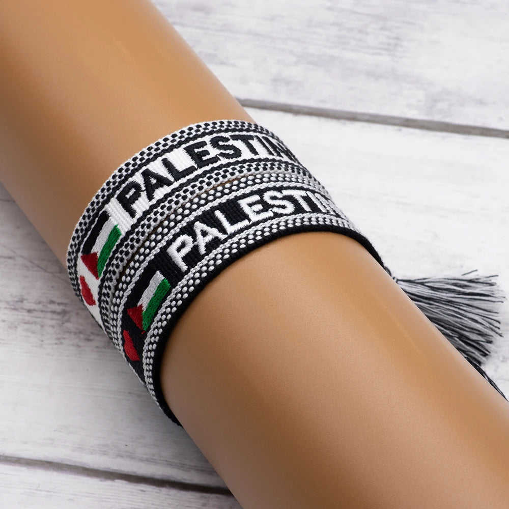 Mode handgewebte Flagge Stickerei Muster Armbänder für Frauen Männer ethnische Armband Schmuck Geschenk