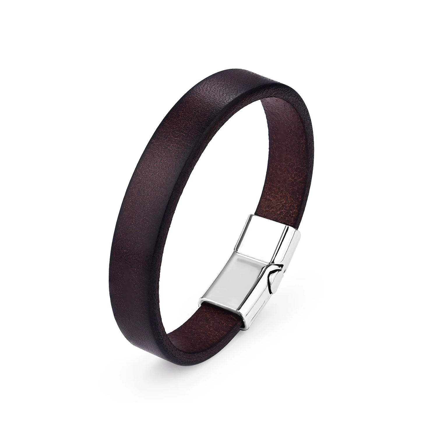 Klassische Magnetische Schnalle Leder Armband Für Männer Vintage Handgemachte Armband Männlichen Mode Schmuck Geschenke Großhandel