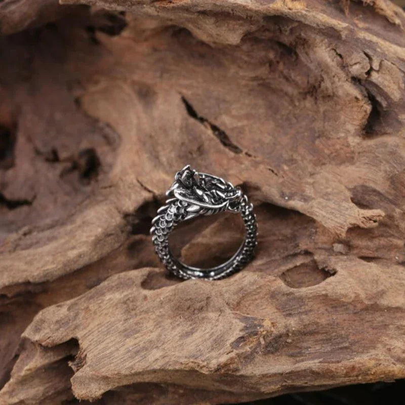 1 Stück coole Öffnungs ringe Unisex Ring Männer Frauen Schmuck verstellbarer Sterling Drachen ring gute Geschenke Legierung Tier Metall Unisex