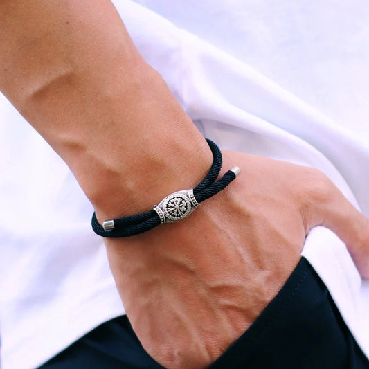 Retro Herren Wikinger Armband handgemachte verstellbare Seil Armband Casual Accessoires Geschenk für Ihn Pulseras Para Hombre Stoff Armband