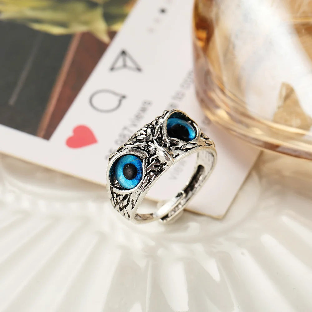 Mode Charme Vintage Eule Ring für Männer Frauen Nette Tiere Eule Jugend Gothic Ringe Schmuck Zubehör Junge Mädchen Geschenke