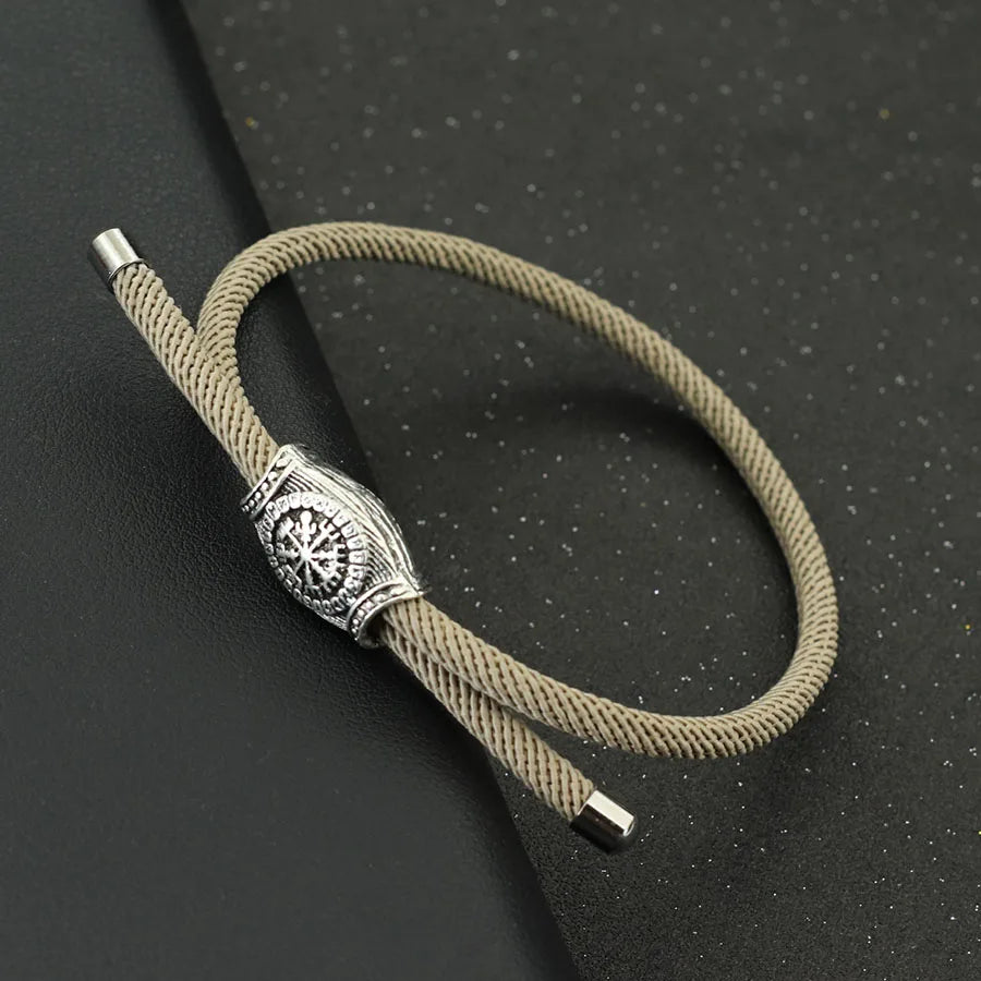 Retro Herren Wikinger Armband handgemachte verstellbare Seil Armband Casual Accessoires Geschenk für Ihn Pulseras Para Hombre Stoff Armband