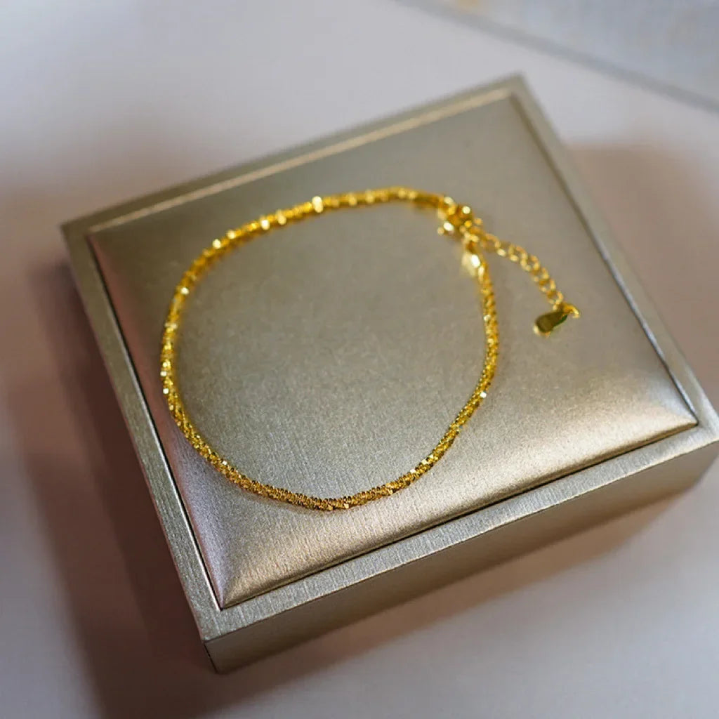 Leichte Luxus Gold Farbe funkelnde Armband kette für Frauen Temperament hochwertige Armband weibliche vielseitige Charme Schmuck