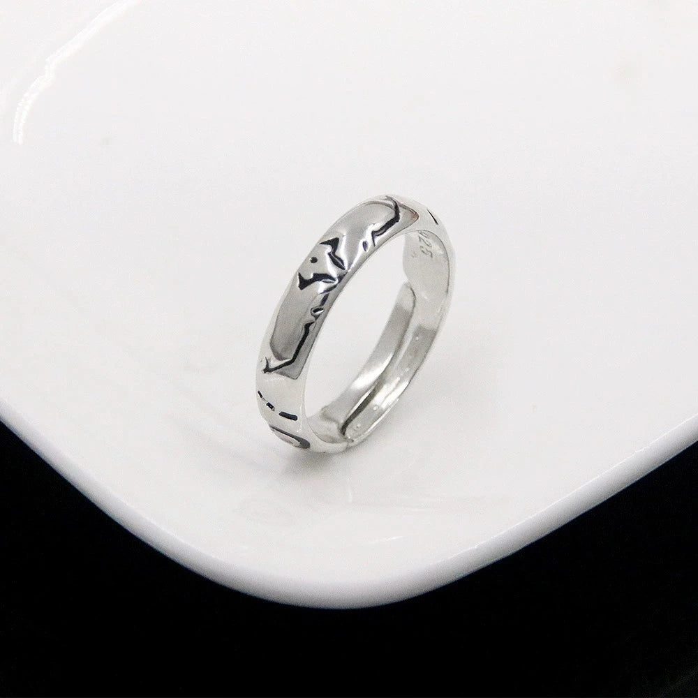 Anime Jujutsu Kaisen Ryomen Sukuna Itadori Yuji Ring Cosplay Metall Öffnung Einstellbar Unisex Ringe Schmuck Prop Zubehör Geschenk