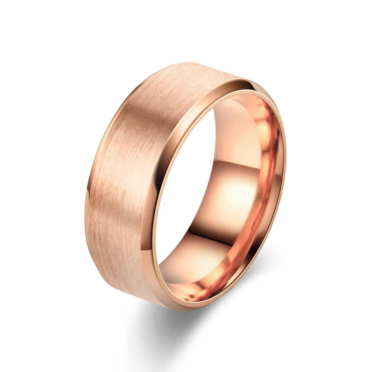 Charm-Schmuckring für Männer und Frauen, Edelstahl, schwarze Ringe, Hochzeit, Verlobung, Band, hochwertiger, mattierter Herrenschmuck