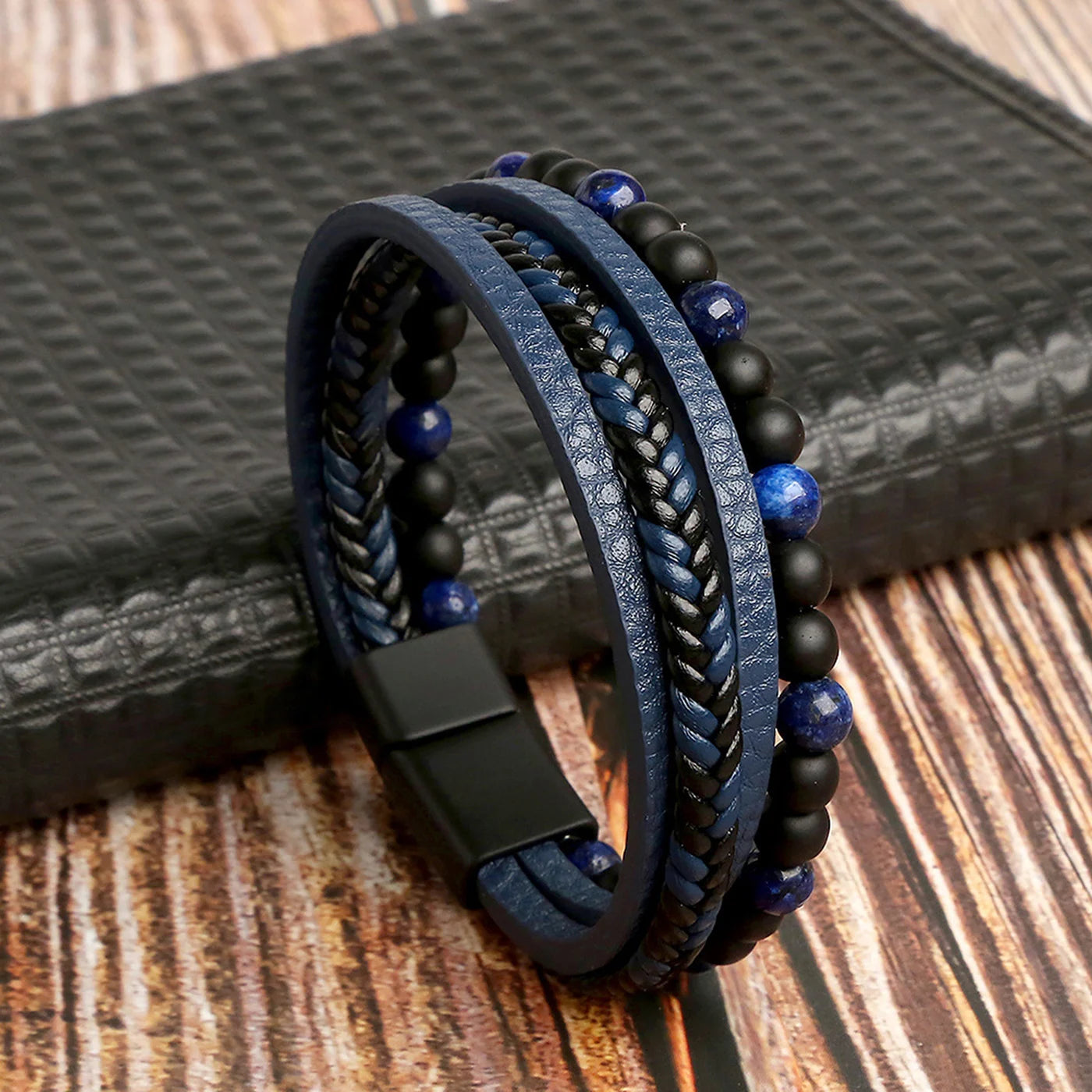 1PC Trendy männer Zubehör Legierung Magnetische Schnalle Multi schicht Retro Leder Seil Geflochtene Armband Armband Mode Dressing