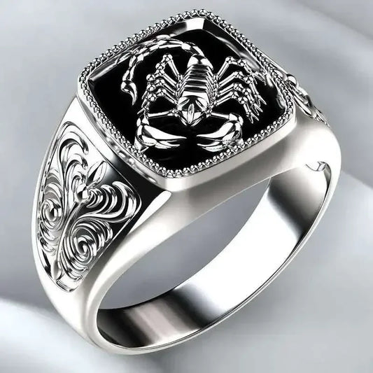 Unisex Wikinger Nordische Mythologie Riesenwolf Ring – Mode Hip Hop Rock Stil Verteidigung Totem Punk Finger Zubehör für Männer