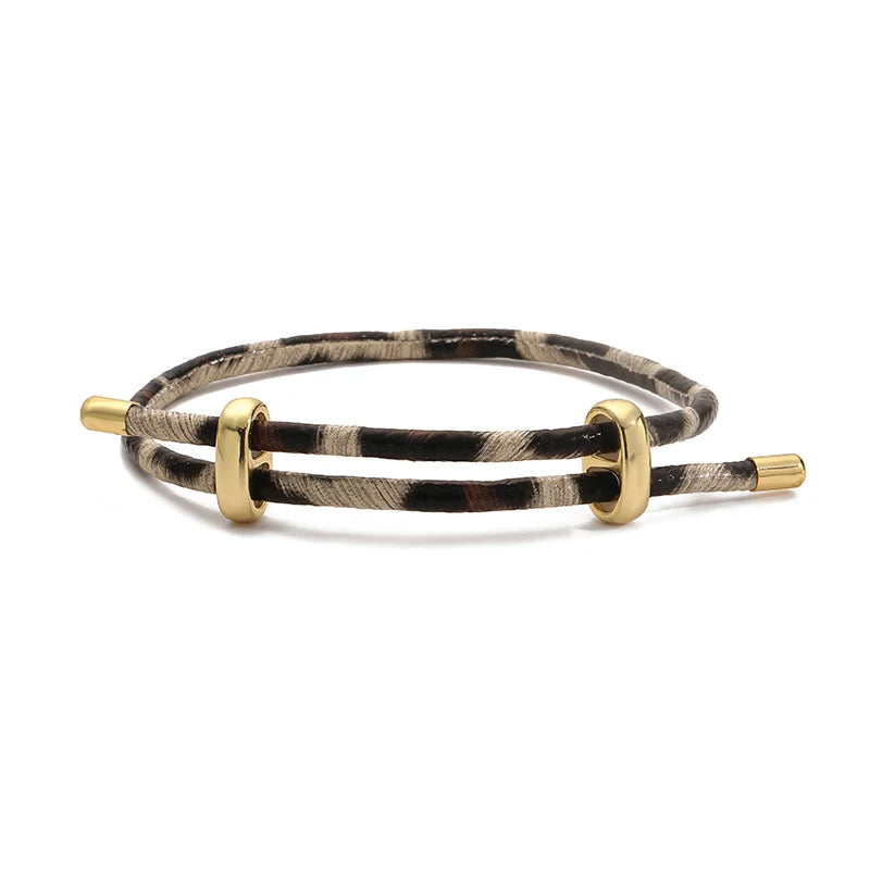 HECHENG, Rindruck, Schlangenmuster, Leopardenmuster, schlicht, modisch, PU-Leder, verstellbares Armband, Paarschmuck, 1-teilig