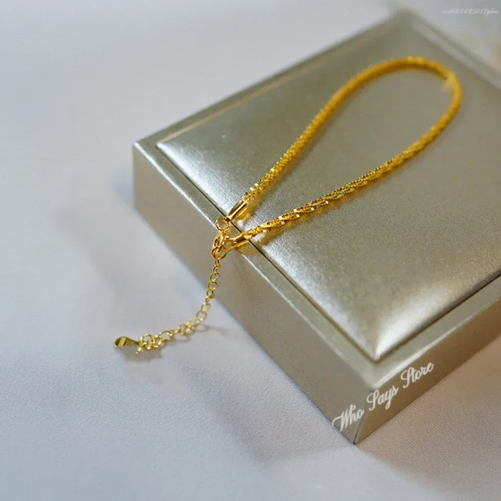 Licht Luxus Gold Farbe Funkelnden Armband Kette für Frauen Temperament Hohe Qualität Armband Weiblichen Vielseitig Charme Schmuck
