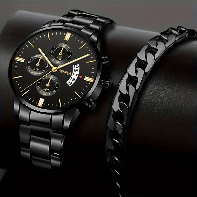 Mode Männer Edelstahl Uhr Luxus Kalender Quarz Armbanduhr Herren Business Uhren für Mann Uhr Montre Homme