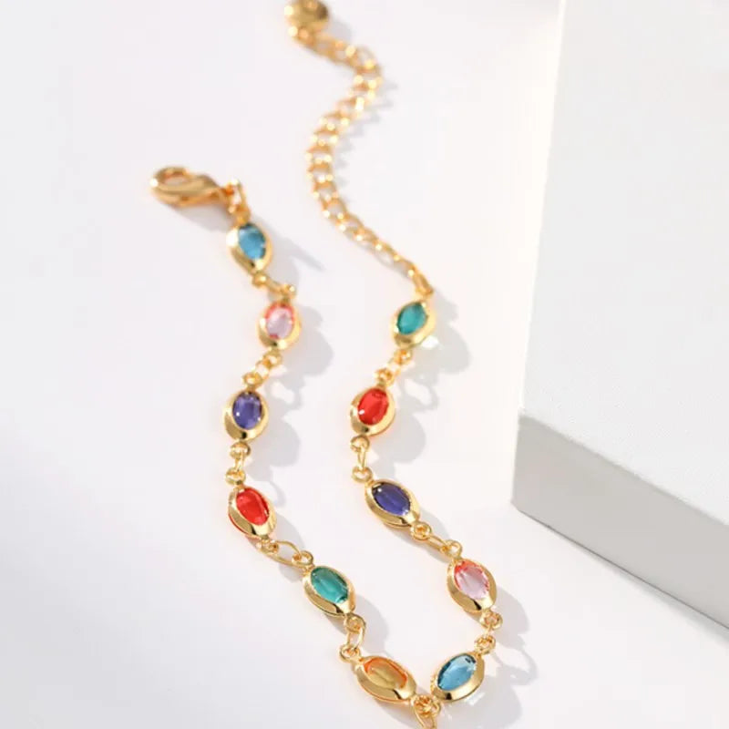 Elegantes 18 Karat vergoldetes buntes Strass-Perlen-Armband für Frauen, 2025, neuer Trend, Armbänder, Party-Schmuck, Geschenke
