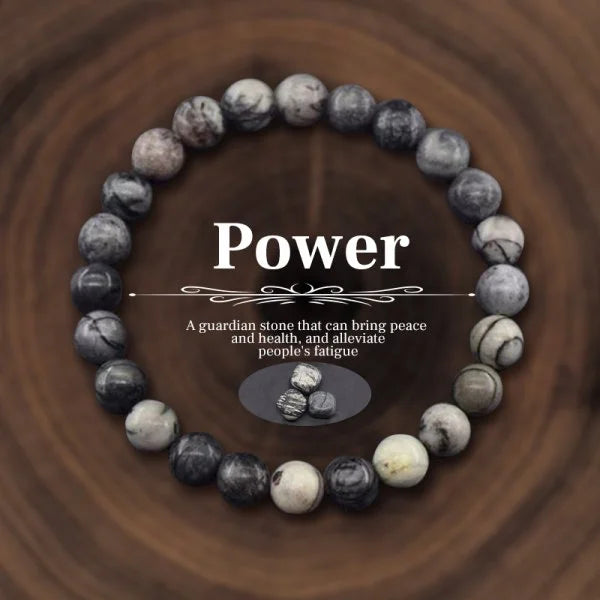 Naturstein Geld anziehen Reichtum Gesundheit Puls Hämatit Perlen Armband für Frauen Männer Party Schmuck Zubehör Geschenke