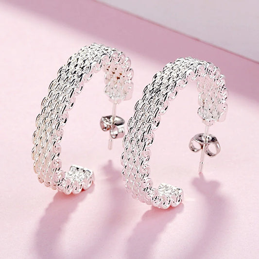 Beliebte feine Charms-Ohrstecker aus 925er-Sterlingsilber für Damen, Kreativität, Weihnachtsgeschenke, Straßen-All-Match-Party-Schmuck