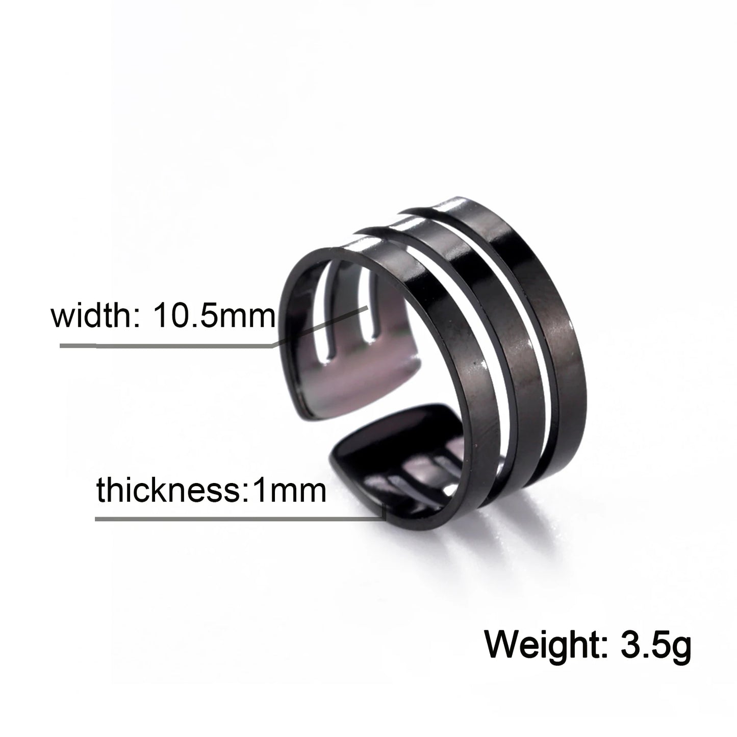 Unift Edelstahl Einfache Geometrische Ring Männer Frauen Einstellbare Finger Ringe Trendy Paar Minimalistischen Schmuck Zubehör Geschenk