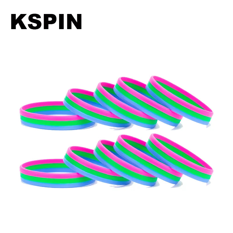 Gay Pride Pansexual Silikonkautschuk-Armbänder Sport-Armband Armreif SLP-0005
