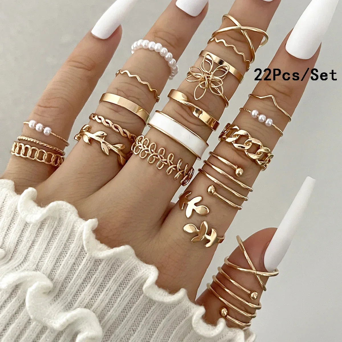 30Pcs Bohemian Geometrische Knuckle Ringe Set Für Frauen Gold Silber Farbe Finger Ring Mädchen Fashion Party Schmuck Zubehör