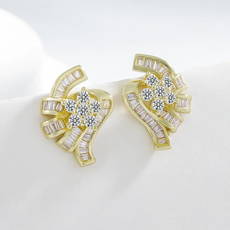 Creolen aus 925er-Sterlingsilber, Nadel, rosa Kristall, Herz-Creolen für Damen, modische geometrische Anhänger-Ohrringe, Luxus-Schmuck, Geschenke