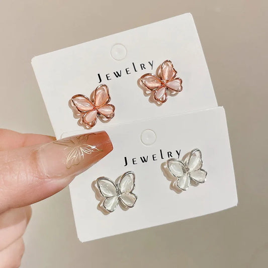 Schmetterling magnetische Edelstein eingelegte Ohrclips personalisierte Mode Luxus Hochzeit Party Damen Ohrringe Festival Mädchen Schmuck Geschenk