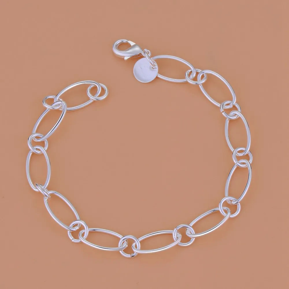 Armband aus 925er-Sterlingsilber, Herz, hochwertige romantische Kette für Damen und Herren, modisch, Verlobungsfeier, Hochzeit, Schmuck, Geschenk