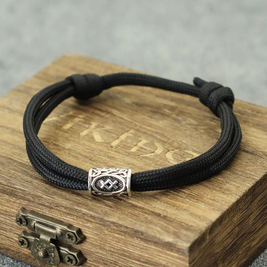 Vintage Männer Paracord Armband hand gefertigt verschiebbar verstellbar Wikinger Symbol Stoff Braslet Strand Surfen nautischen Brazalete Pulsera
