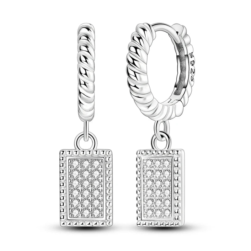 2025 neue 925 Sterling Silber Creolen Blumen Zirkon Tropfen Ohrringe Stud Für Frau Feine Geburtstag Hochzeit Schmuck Geschenke