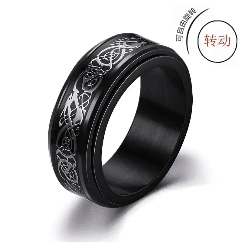 Angstring Fidget Spinner Ringe für Frauen Edelstahl Ringe Fidgets Frei drehen Anti Stress Zubehör Herrenschmuck