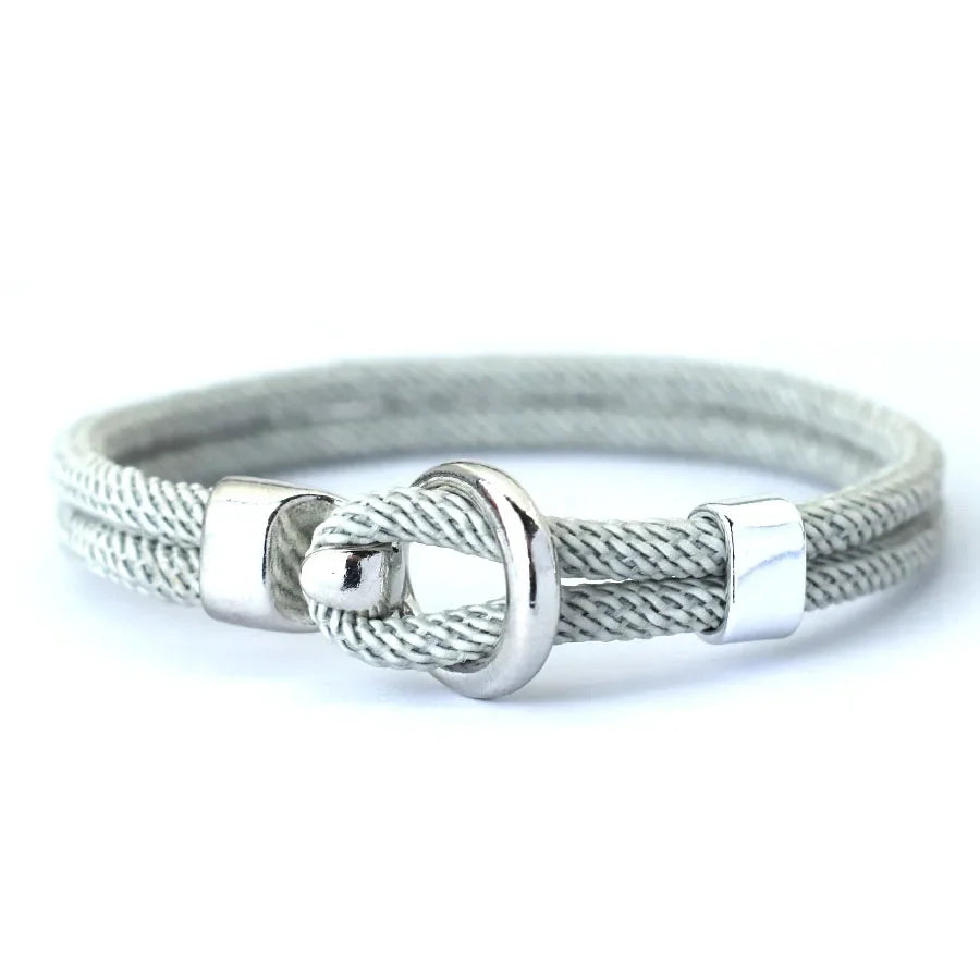 Noter Hiphop Herrenarmband mit Seil, doppellagig, einfacher Haken, nautisches Armband, Homme, Geschenk für Ehemann, Freizeit, Pulseira-Zubehör