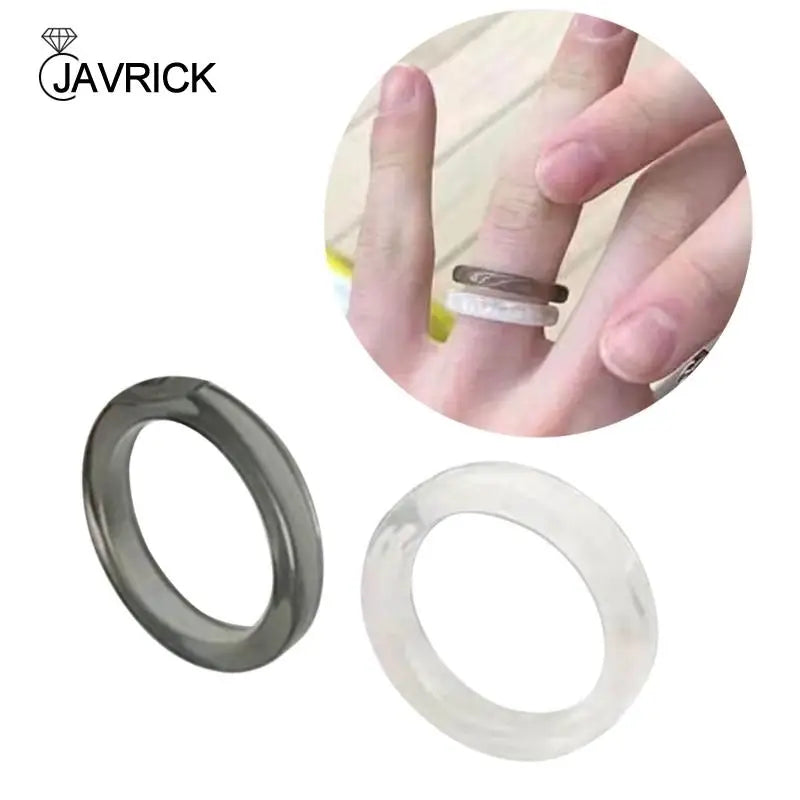 2 Stück Harz ringe winzige ästhetische Acryl ring Frauen Teen Mädchen niedlich stapelbar Ring Aussage Schmuck Ornament Ring Geschenk