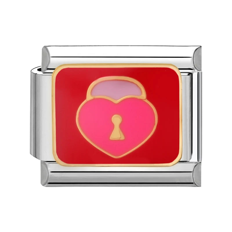 Schwarz Nr. 8 Kugelbombe Schleife Kirsche Planet Feuer DIY italienischer Charm Link Fit 9mm Edelstahl Armband Männer Frauen Mode Geschenke