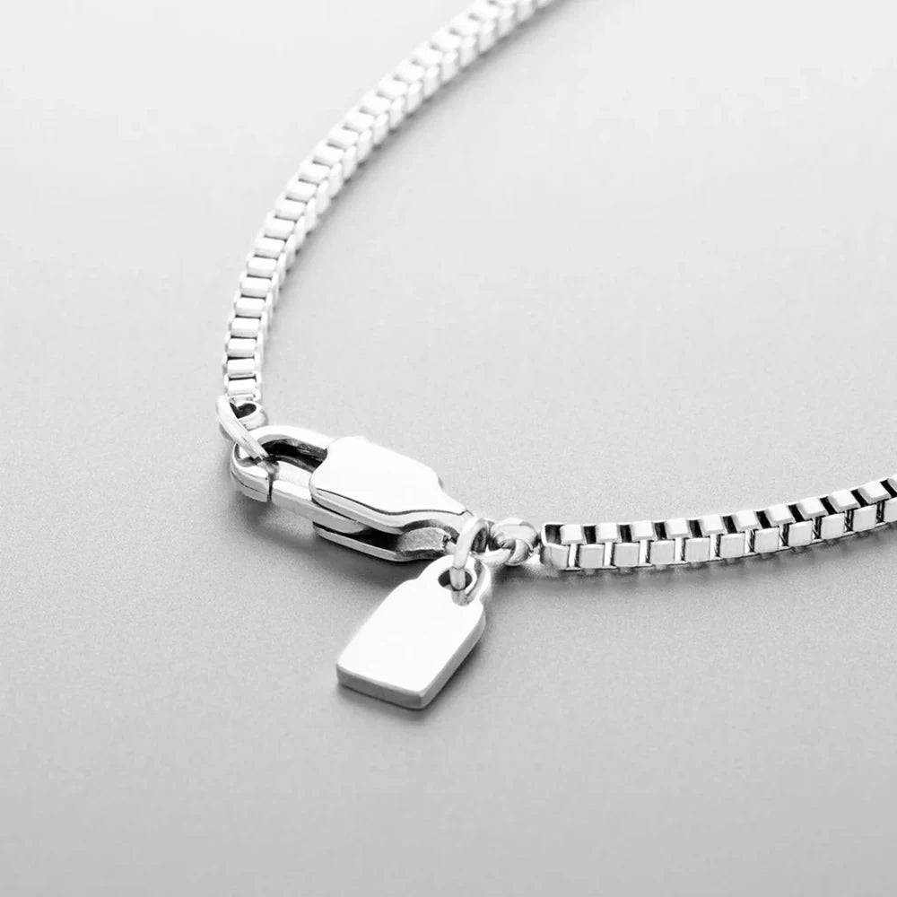 ELANDIS Edelstahl Wasserdicht Platin Charme 1,5 MM Box Kette Halskette in Weiß Goldene männer Feine Geschenk Schmuck dropshipping