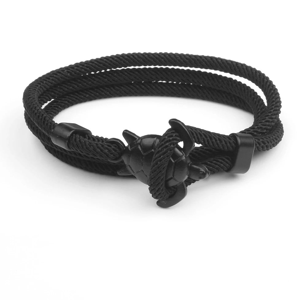Männlich Einfache Mode Meeresschildkröte Seil Armband Hohe Qualität Milan Linie Reine Hand Stricken Armbänder Für Männer Armband Schmuck Geschenk