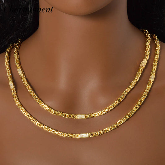 Neue Geometrische Kristall Halskette für Frauen Chic 18k Gold Überzogene Metall Halsband Schlüsselbein kette Weibliche Exquisite Schmuck Heißer verkauf