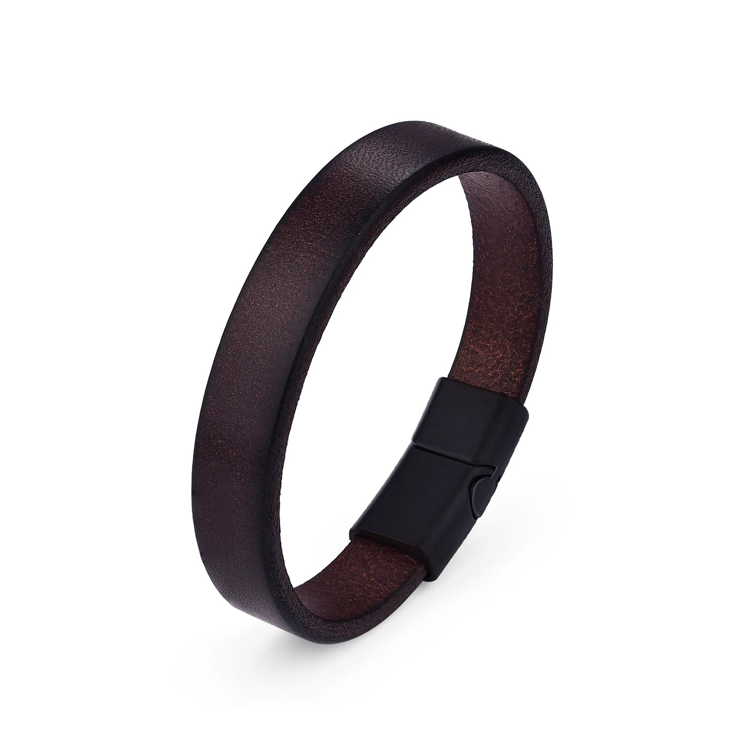 Klassische Magnetische Schnalle Leder Armband Für Männer Vintage Handgemachte Armband Männlichen Mode Schmuck Geschenke Großhandel