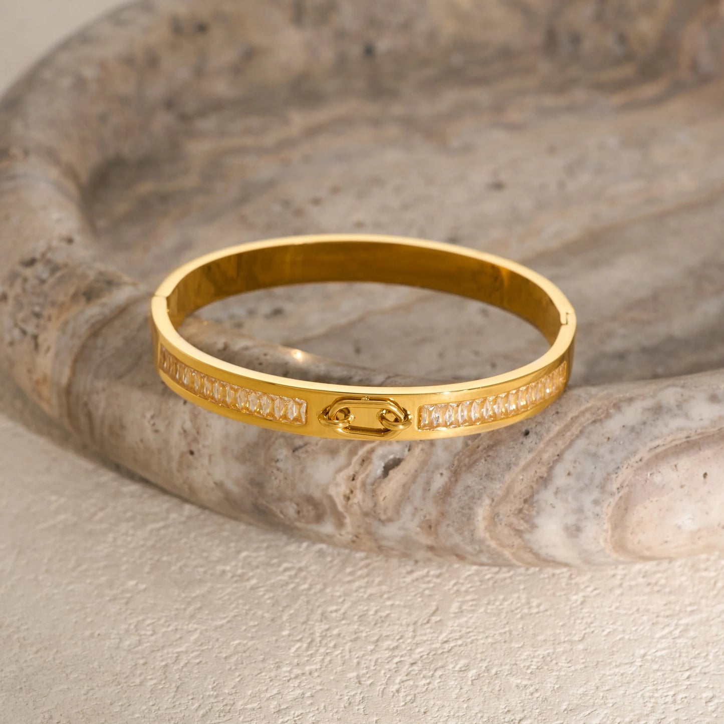 DASEIN 2025 Neue Mode Zirkon Armband 18 karat Gold Überzogene Edelstahl Armreifen Hohe Qualität Schmuck Geburtstag Geschenke für Frauen