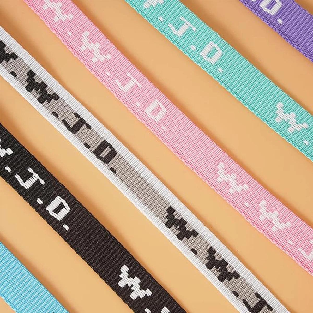 Harong WWJD verstellbare bunte Armbänder „What Wound Jesus Do“-Armbänder, inspirierender christlicher Schmuck, Geschenke für Damen und Herren