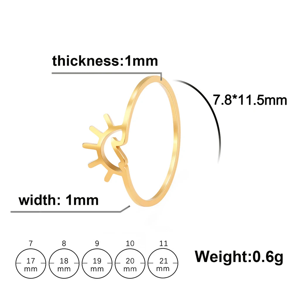 COOLTIME Einfache Meereswellen-Paarringe 2025, Trend Ocean Surf Edelstahl, gepaarte Ringe für Damen und Herren, Hochzeit, Geburtstag, Schmuck
