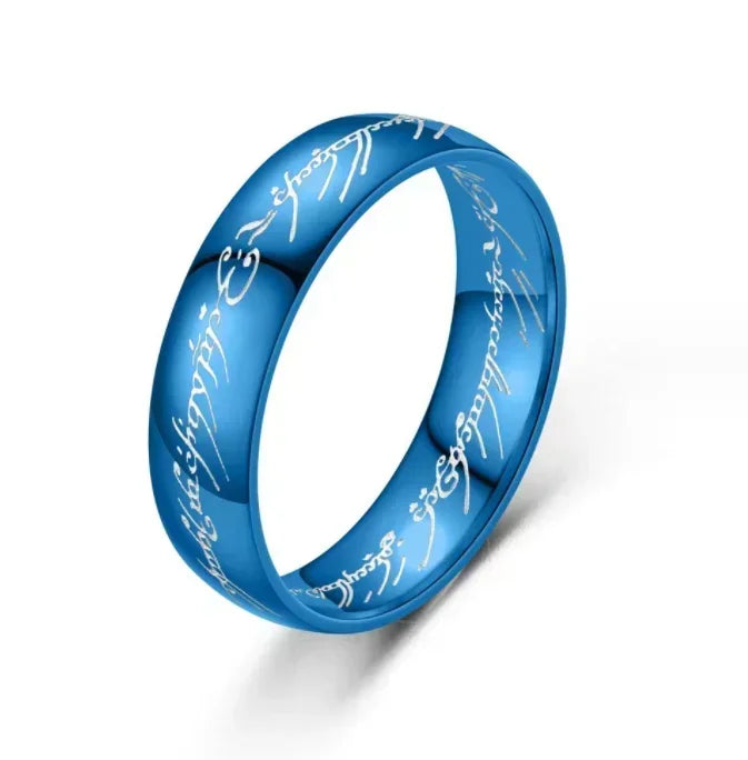 Trendige Edelstahl-Lasergravur, exquisite Paare, Eheringe für Männer und Frauen, modischer Film, Schmuck, Geschenke