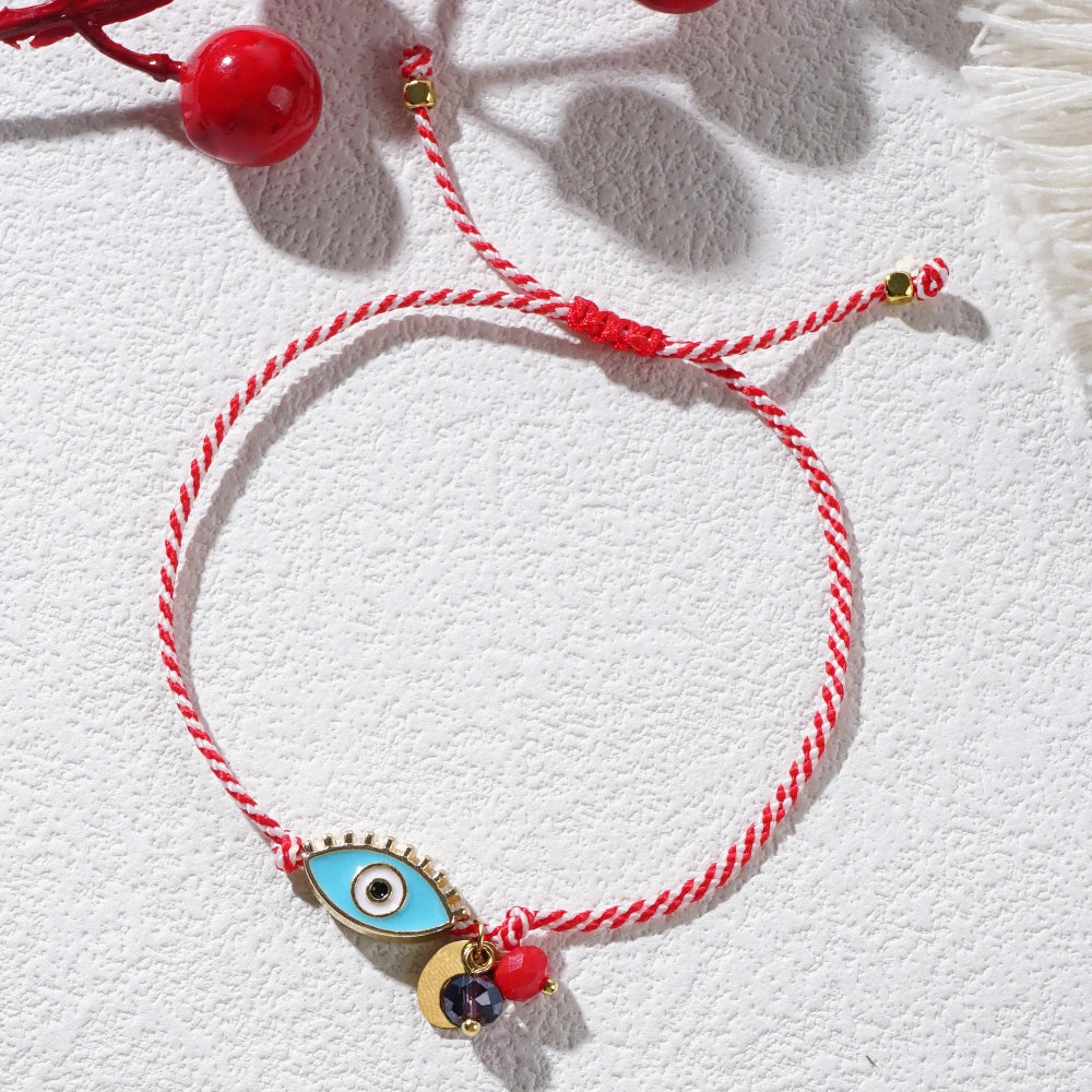 Go2boho 2024 Martis Schmuck Legierung Böse Augen Kristall Perlen Kette Griechischen März Armband Für Frauen Zarte Neujahrsgeschenke