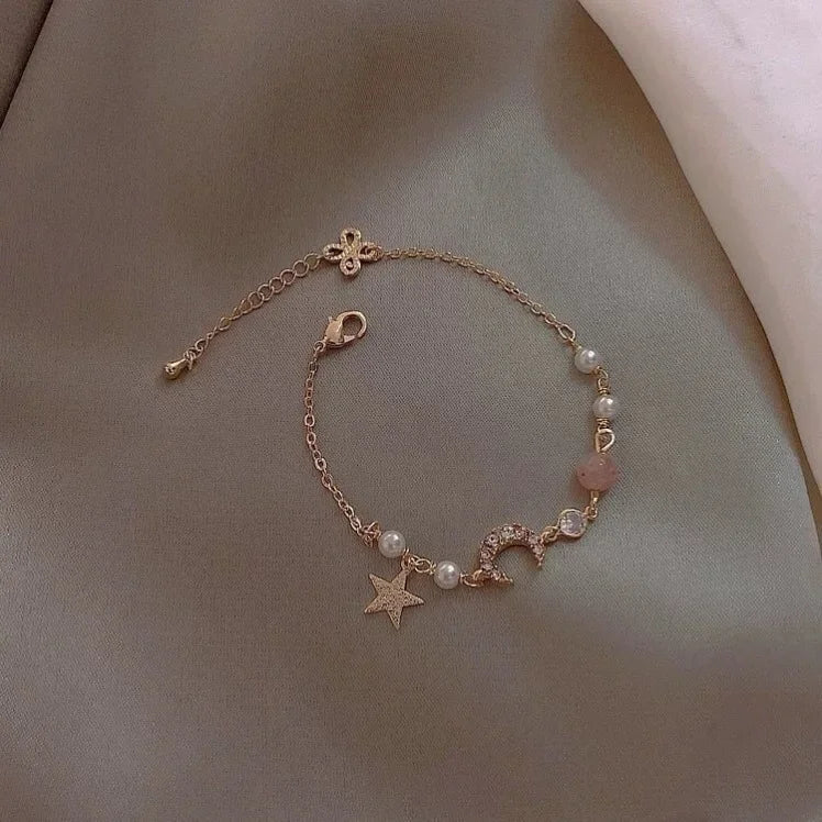 Korean Fashion Zirkon Herz Link Ins Armband für Frauen Süße Mädchen Aushöhlen Y2K Schmetterling Kette Armband Partei Schmuck Geschenke