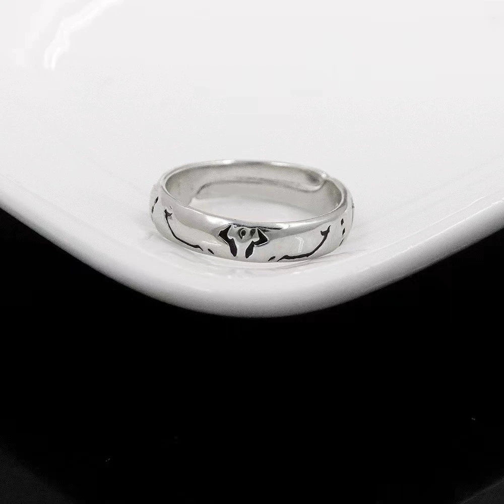 Anime Jujutsu Kaisen Ryomen Sukuna Itadori Yuji Ring Cosplay Metall Öffnung Einstellbar Unisex Ringe Schmuck Prop Zubehör Geschenk