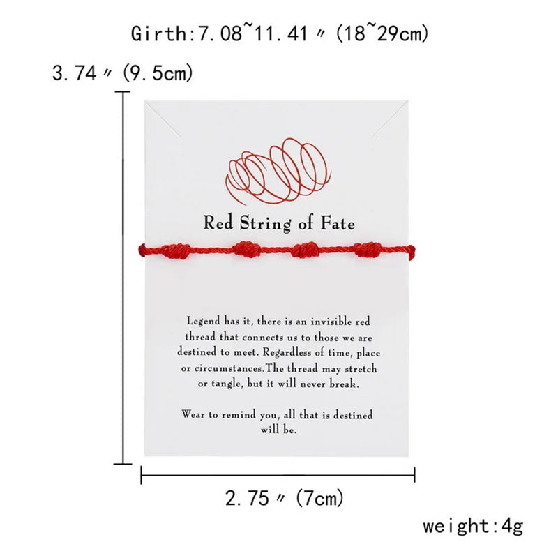 2 Teile/satz 7 Knoten Rote Schnur Armband für Frauen Männer Glück Amulett Handgemachte Seil Armbänder Freundschaft Paar Armband Schmuck Geschenk