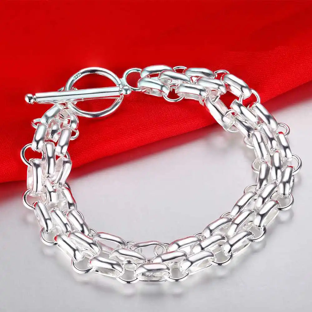Armband aus 925er-Sterlingsilber, Herz, hochwertige romantische Kette für Damen und Herren, modisch, Verlobungsfeier, Hochzeit, Schmuck, Geschenk