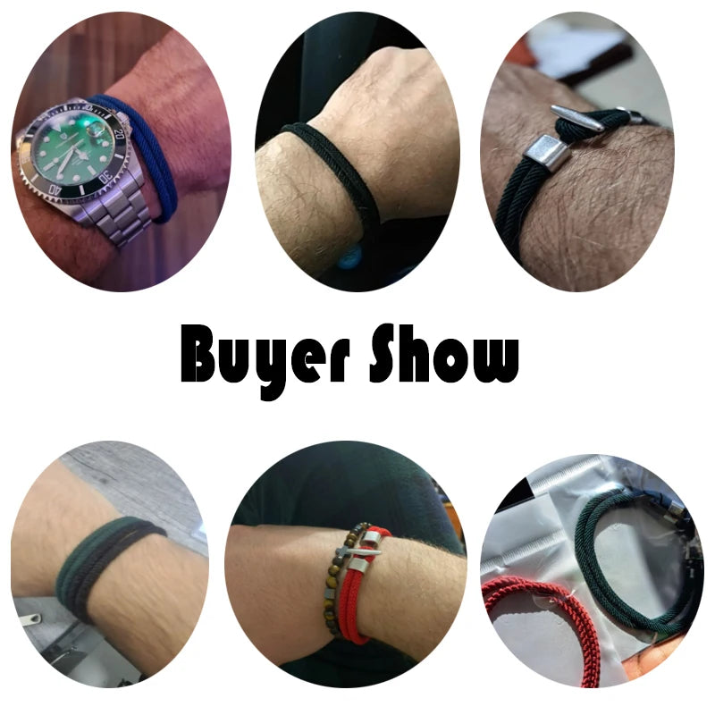 Neue Seil Armband Homme Hiphop Outdoor Camping Abenteuer Armband Pulsera Roja Tela Hand Zubehör Viking Schmuck Punk Joias