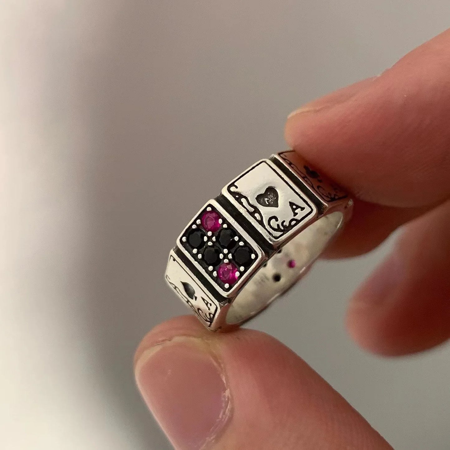 Mode Öffnung Ringe für Frauen Männer Spielkarte Finger Edelstahl Glück Poker Ring Party Mode Schmuck Geschenke Zubehör