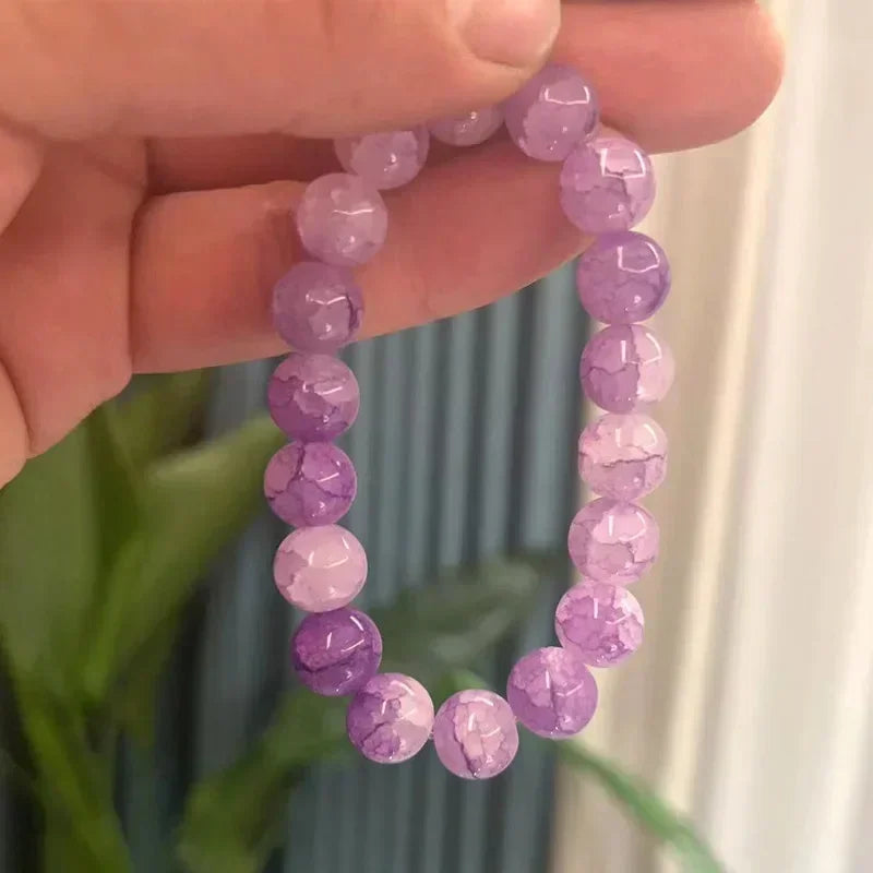 Mode Rosa Kristall Quarz Naturstein Armband Elastische Reiki Healing Energie Strang Armreifen Schmuck Perlen Liebhaber Frau Geschenk