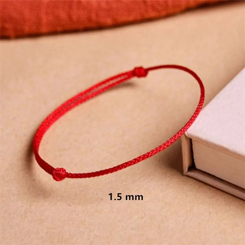 Handgemachte Rote Glück Knoten Armband Seil Glück Armreif Frauen Liebhaber DIY Beste Freunde Glück Armband Größe Einstellen Drop Shipping