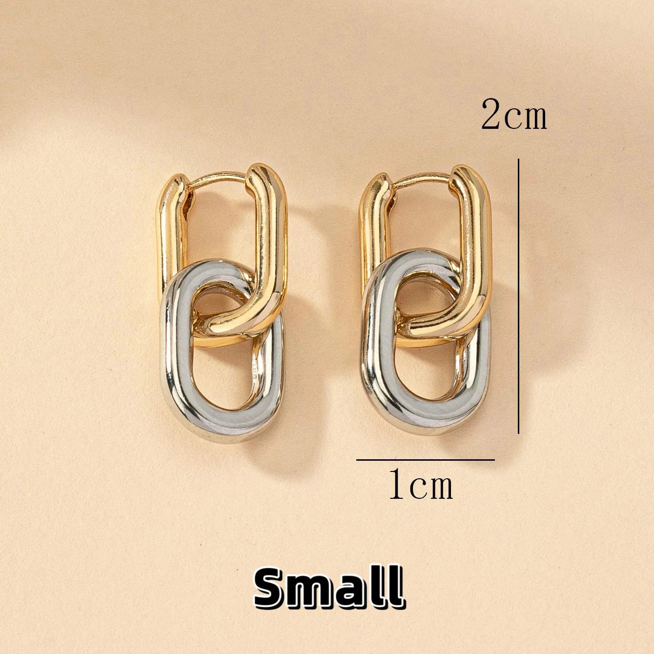 Edelstahl Mode Gold Farbe Geometrische Quadratische Creolen für Frauen Huggie Punk Hip-Hop Metall Runde Kreis Party Schmuck