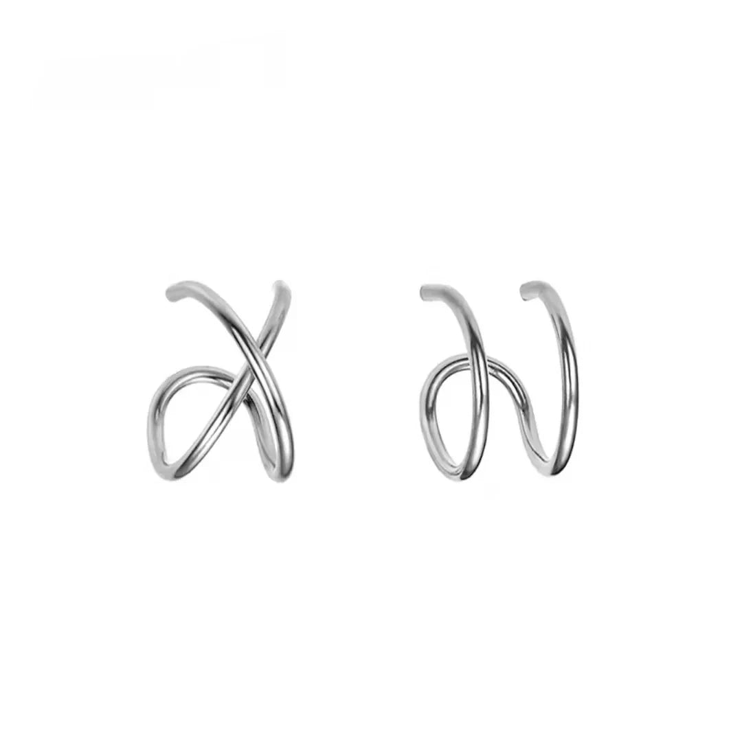 Edelstahl-Clip-Ohrringe für Frauen, hochwertig, kreativ, einfach, C, nicht durchdringend, Ohrclip, Manschette, Ohrschnalle, Trend, Schmuck, Geschenk