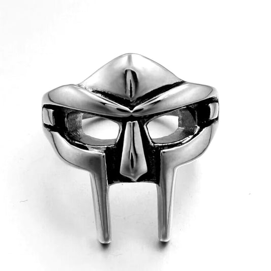 Vintage Goth Mf Doom Maske Verstellbarer Gelenkring für Männer Gladiator Punk Ägyptischer Pharao Männlicher offener Ring Schmuck